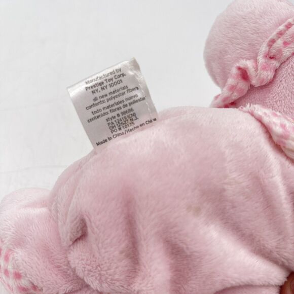 Carters Just One Year Musical Pull Pink Teddy Bear 10" Plush Lullaby Baby Crib - Picture 5 of 12